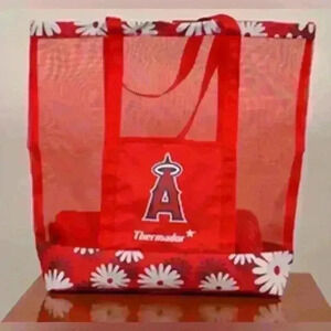 MLB LA Angels  Thermador Tote Bag Red Floral NEW
